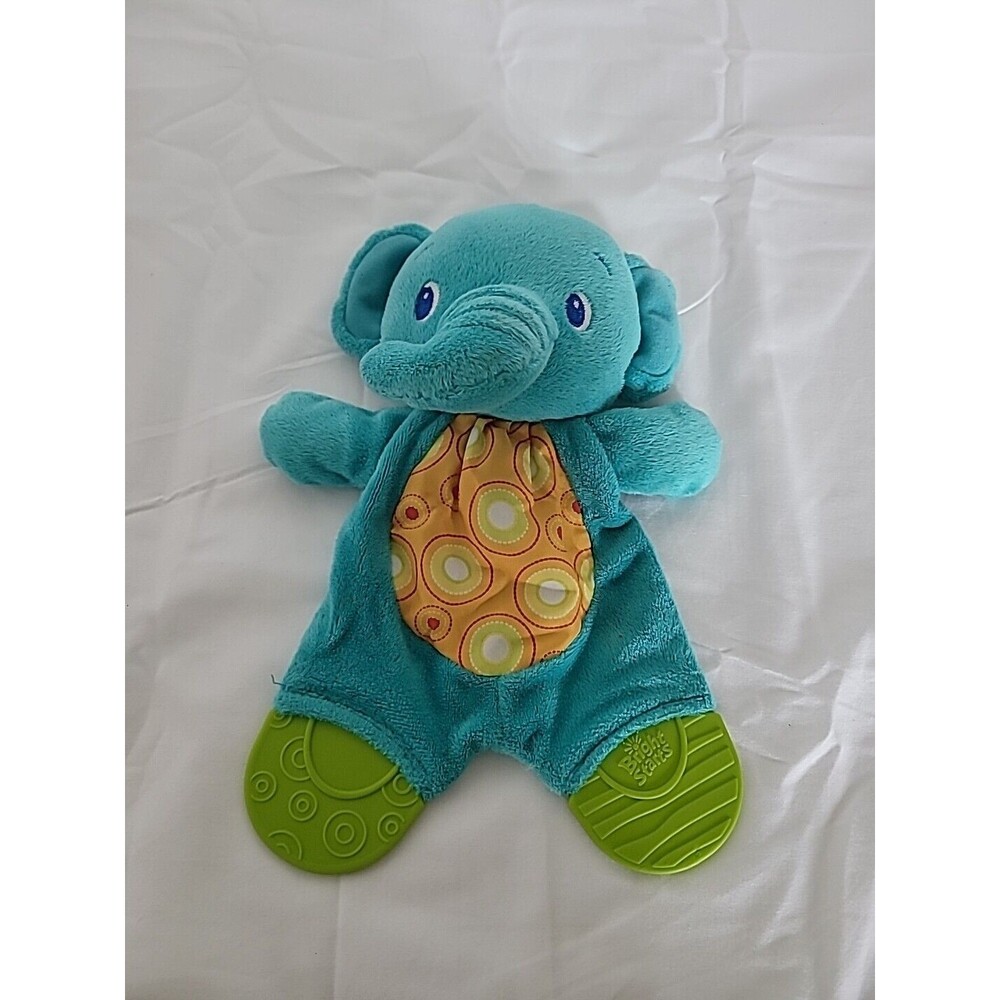 Bright Starts 9" Elephant Blue Lovie Lovey Crinkle Teether  # 550